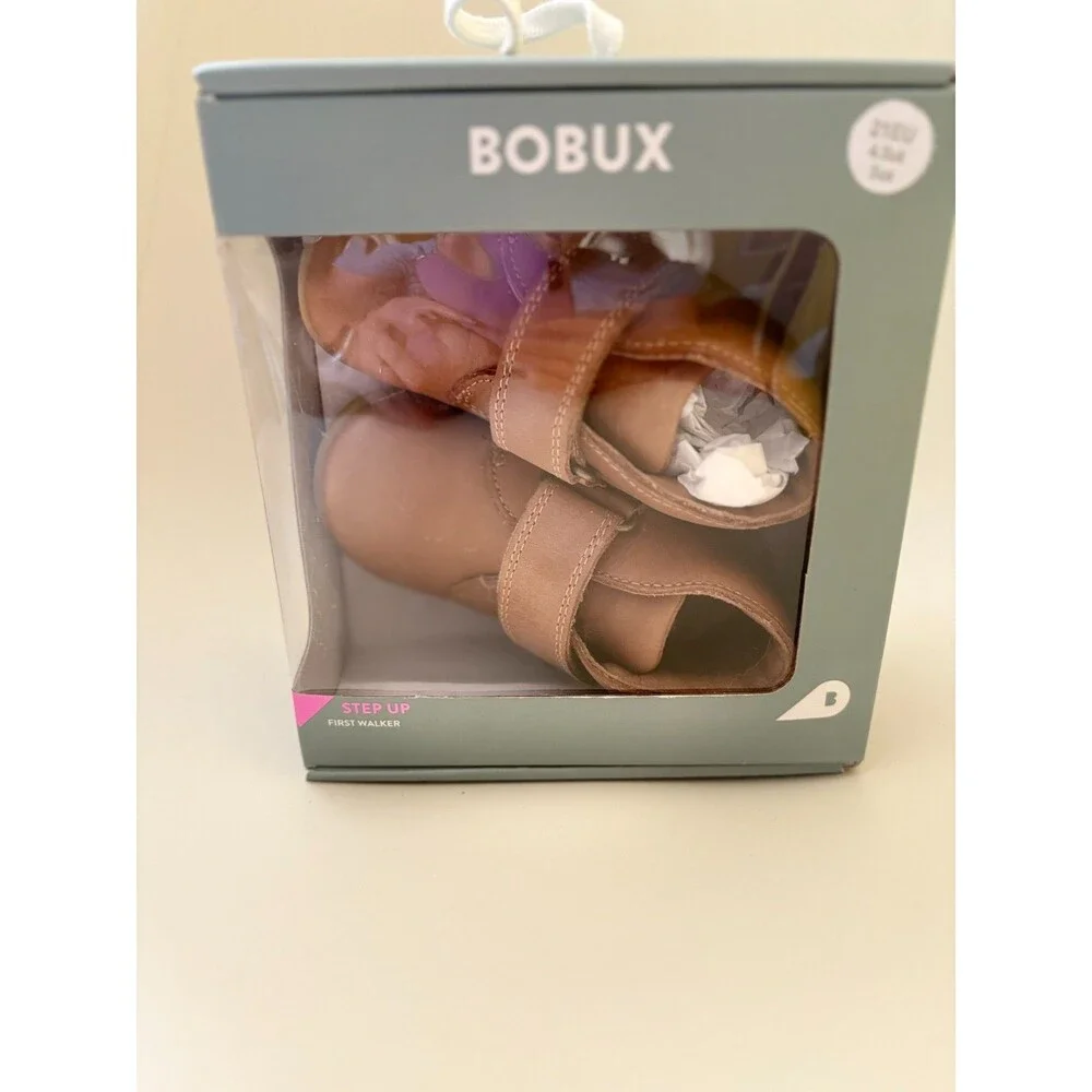 Bobux Step Up Desert Boots Caramel Brown Leather Toddler US 5T New in Box